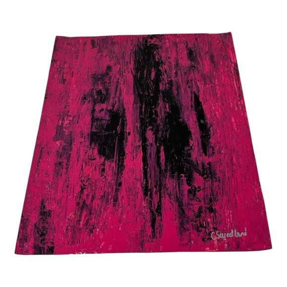 Abstract art pink and Black Art Abstract Expressionism